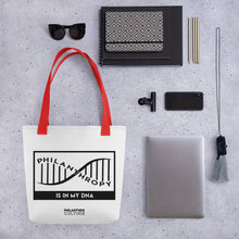 Load image into Gallery viewer, Philanthropy Is In My DNA Tote bag