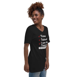 The Checkmate Unisex Short Sleeve V-Neck T-Shirt