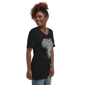 Deep Rooted Philanthropry Unisex Short Sleeve V-Neck T-Shirt