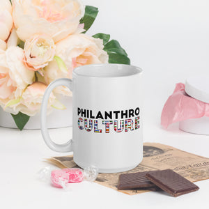 PhilanthroCulture White glossy mug