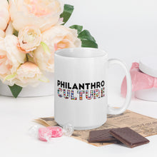 Load image into Gallery viewer, PhilanthroCulture White glossy mug
