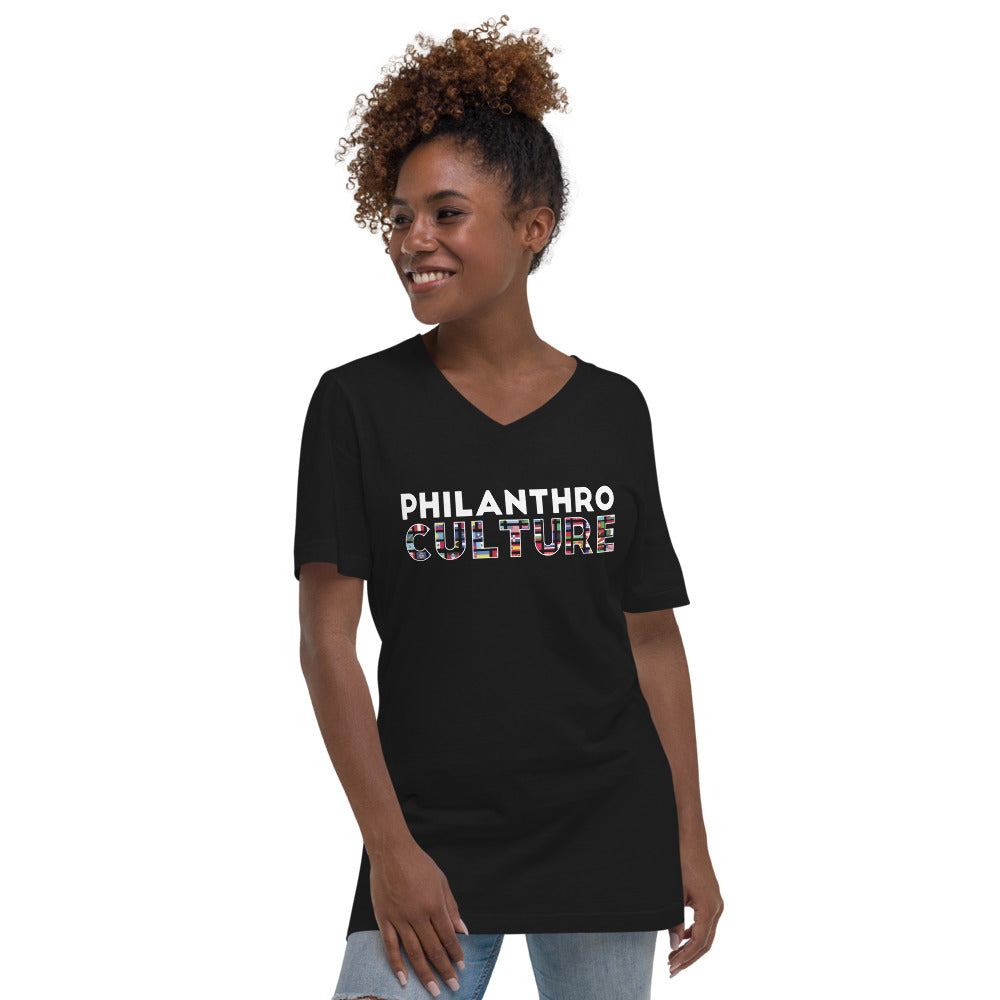 PhilanthroCulture Unisex Short Sleeve V-Neck T-Shirt