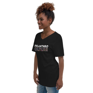 PhilanthroCulture Unisex Short Sleeve V-Neck T-Shirt