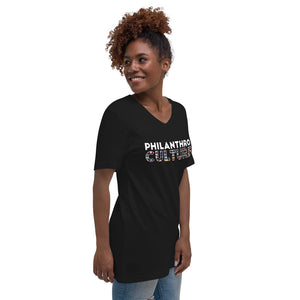 PhilanthroCulture Unisex Short Sleeve V-Neck T-Shirt