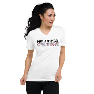 PhilanthroCulture Unisex Short Sleeve V-Neck T-Shirt